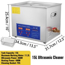 세척기 렌즈 초음파 업소용 가정용 VEVOR 휴대용 식기 가전 제품 1.3L 2L 3L 6L 10L 15L 22L 30L