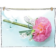 미누아띠 [DIY]KA03 (바느질이 필요없는)카네이션볼펜, 1세트, 샤벳그라 핑크(감은볼펜)