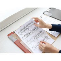 대학원생 논문파일철 덮개 클립보드 종이받침 서류철 메모판 보드판 받침대 식당메뉴판 카페메뉴판, 브라운클리어