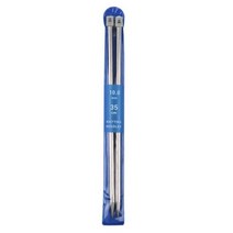 뜨개질 뜨개실 대바늘 숏팁 코바늘 2 개/대 35cm 스트레이트 바늘 대나무/스테인레스 스틸 크로셰 후크 DIY 스웨터 직조 도구 바느질 액세서리, 스틸 10mm