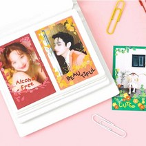 나뭇잎디자인스티커 사진 폴라로이드 꾸미기 인기 다꾸템 나뭇잎, 선택:파랑, 단품