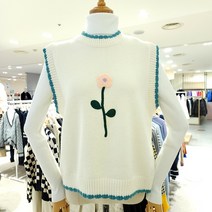 TT뜨개질 꽃송이포인트 니트베스트(T31KVE04AX)