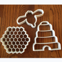 양봉 꿀벌 여왕벌 사육 말벌 상자 벌통 세트 벌 벌집 벌집 3가지 쿠키와 퐁당 커터 3d 맞춤형 diy 쿠키 몰드, 5인치