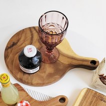 시그니처 나무도마 원형 플레이팅도마 월넛 통나무, 시그니쳐 원형도마 36