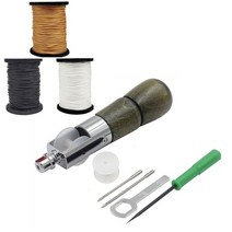 가죽 재봉 송곳 스레드 키트 손 재봉틀 빠른 잠금 스티처 스레드 바늘 DIY 공예 신발 제조 캔버스 수리 도구, Set D