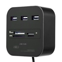 카드 USB 분배기 Multifunc 카드 리더 어댑터 태블릿 PC 컴퓨터 커넥터, 검은색