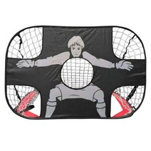 미니 축구 골대 풋살 휴대용 용품 접이식 훈련 연습 축구 2 in 1 키즈 골 타겟 그물 접는 타겟 그물 가방 키즈, 검은색