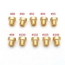 Delorto bwm Motoforce 기화기 인젝터 노즐 크기 50200 용 6mm 5mm 스레드 오토바이 메인 제트 M6 M5 키트 10 개 팩, 88-108 (M6), 88-108 (M6)