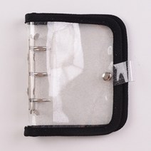 포토카드 바인더 앨범 인스 접착식 포켓식 앨범 포카 사진 포토북 커플 스티커 꾸미기, 25.지퍼3공_블랙(PHL20-7)