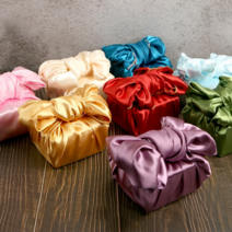 선물답례품전달포장 공단컬러실크천꾸러미 전통고급보자기, 분홍색/대