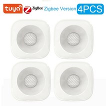 TuyaZigBeeWiFi PIR 모션 센서 무선 적외선 감지기 보안 도난 경보 스마트 라이프 앱 제어 호환 가능, Zigbee 4PCS