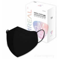 아임리얼 비말차단 KF-AD 마스크 중형, Black (검정), 90매, 1개입