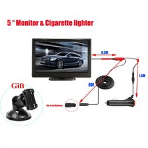 자동차 수리 모니터 자동차 모니터 5 인치 TFT LCD 화면 HD 800480 반전 주차 비디오 입력 후방 카메라 옵, 09 no camera