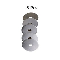 원형칼 45MM 회전 휠 헝겊 나이프 가죽 종이 라운드 벽지 호브 점선 곡선 물결 모양 라인 유틸리티 커터, [05] 5PCS Round Blades