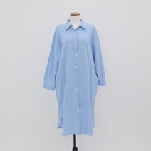 데이프릴 여성용 마론 오버핏 빅사이즈 셔츠 롱원피스