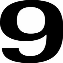 Aviditi”9” Vinyl Warehouse Number Labels/Stickers 4” x 2 1/8” Black/White (Pack of 50 Labels), 1