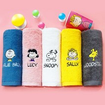 송월타올수건이야기 송월타올 스누피 피너츠 40수 180g 3매 선물세트, 옐로우(샐리)