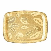 용인 화이바 반타원 골드 쟁반 소, 1개