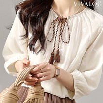비바로그 모로 보헤미안 자수 블라우스