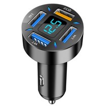 422138 차량용 충전기 시거잭 66W 4 포트 USB 고속 충전 PD 3.0 C 휴대폰 어댑터 아이폰 13 12 샤오미, 3USB QC3.0