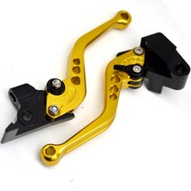 스즈키 SFV650 GLADIUS 2009 오토바이 액세서리 CNC 브레이크 클러치 레버, 02 Short-Gold