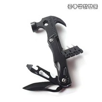 LED 후레쉬 다용도 멀티툴 망치 헤머 멀티톨 후레쉬망치 스테인리스 망치타입 캠핑공구 탈출도구 인명구조, 레드