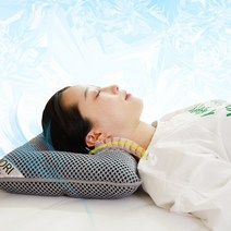 자모리 C커브 시원한 쿨 그래칩 경추베개 기능성베개, 베이지(커버O)