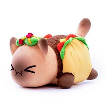 Aphmau 봉제 인형 Meemeows 음식 고양이 Plushies 장난감 귀여운 콜라 튀김 도넛 버거 베개 크리스마스 D, 14 Hamburger Style