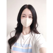 언니네 잡화공간 KF94 새부리형 퍼플 컬러마스크 25매 톤업핏, 화이트, 대형