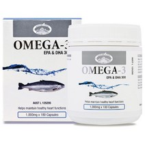 호주 네이쳐스탑 오메가3 1000mg x 180캡슐 연어오일 100% EPA DHA 함유유지 건강기능식품, 180g, 3개