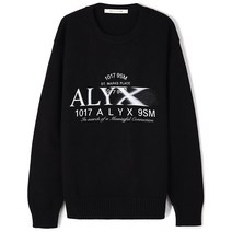 [정품] 1017 알릭스 9SM 23 GRAPHIC CREWNECK SWEATER (AAMKN0190YA01 BLK01) (그래픽 크루넥 스웨터) 1115837
