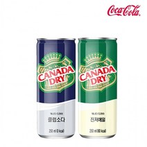 캐나다드라이 클럽소다&진저에일 250ml X 각15개(총30개) 탄산음료/음료수/코카콜라/탄산/캔음료, 상세페이지 참조