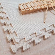 [심플리매트] 어린이 반려동물 안전 퍼즐매트 60cm*60cm 4장 1세트 (KC인증), 크림베이지, 10미리