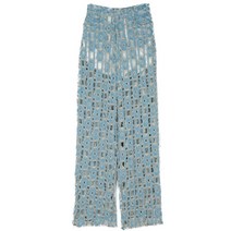 (EAM) 2021 새로운 봄 가을 높은 탄성 허리 레트로 구