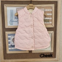 치크 22 F/W 유아 아동 키즈 토들러 여아 가을 신상품! 한벌로 두벌의 효과를! 양면으로 활용도를 높인! A라인 스타일로 러블리한! 여아 리버시블 경량 조끼