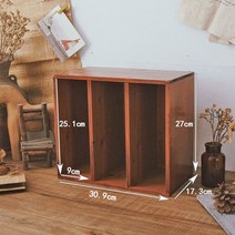 lp장 수납케이스 탁상용 레코드 매거진 cd 우드 보관함, A