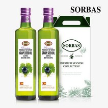 소르바스 포도씨유 500ml x 2p   쇼핑백 세트, 1세트