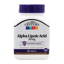21st Century 알파리포산 50 mg 90 태블릿, 상세설명참조