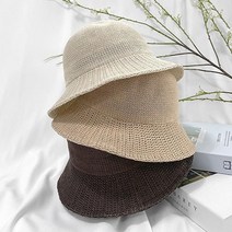그물망 니트벙거지 해변 비치 버킷햇 아침운동 스포츠 여행모자 여성버킷햇 외출모자