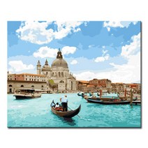 풍경 DIY 캔버스페인팅, L90_베니스의 대운하