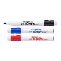 라인플러스 옥타곤 8각 유성매직 유성마카 굵은둥근닙 3mm, 적