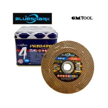 BLUESHARK 블루샤크 절단석 4인치 5인치 1묶음(10개입) 1통(40개입) 철재 스테인리스 컷팅 그라인더날, 4인치 1통(40개입)