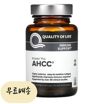 오라마켓 키노코 프로 AHCC 300mg 소프트겔 60정 퀄리티 오브 라이프 랩, 1개, 60개