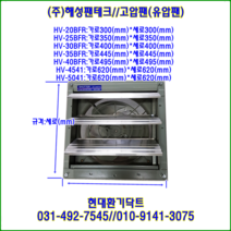 (주)혜성팬테크/고압팬/유압팬/HV-25BFR/가로350*세로350//(셔터포함), HV-25BFR(셔터포함)