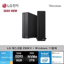 LG전자 데스크탑 12세대 펜티엄 컴퓨터 Z80KV-AR2PSV+WIN11 (Pen-G7400/8GB/SSD2TB/UHD710/WIN11)