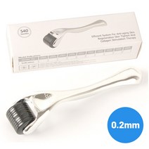 얼굴 microneedle roller massage drs 540 derma roller needle instrument face roller massager needles sk, 은색 0.2mm