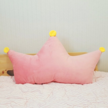 보유샵 왕관쿠션 헤드쿠션/대쿠션, 진핑크