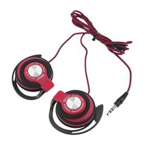 이어팟 슈어이어폰이어폰 헤비베이스 유니버설 3.5mm 플매트 카펫 러그 유선 클립 귀에 스포츠 헤드폰, 01 빨간
