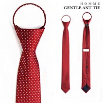 [RAΕ] 젠틀안트 레드 도트자동넥타이05-1037 남성 기본 선물용 고급 취업 실크 편리한 심플 ▷_4Ε470Ea