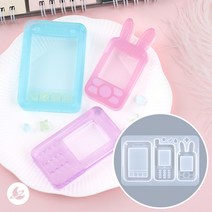 레트로 토끼 폰 쉐이커 몰드 레진 아트 공예 재료 RM152, 단품